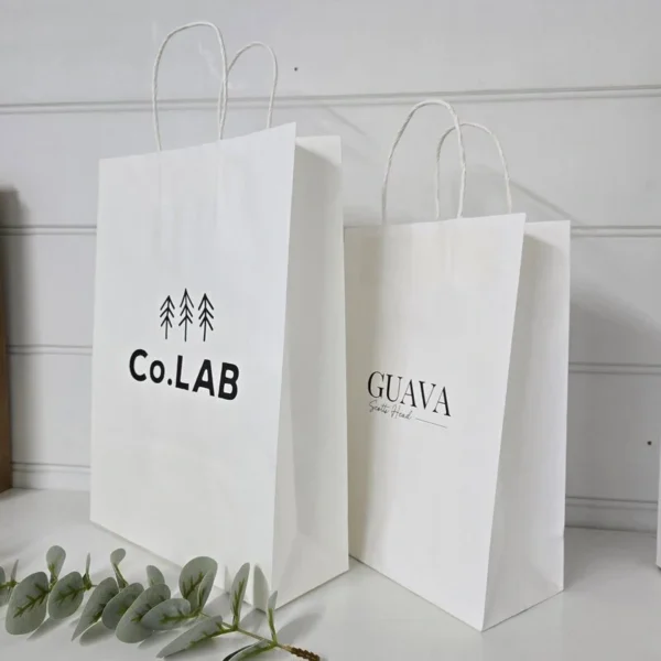 Custom White Paper Bags